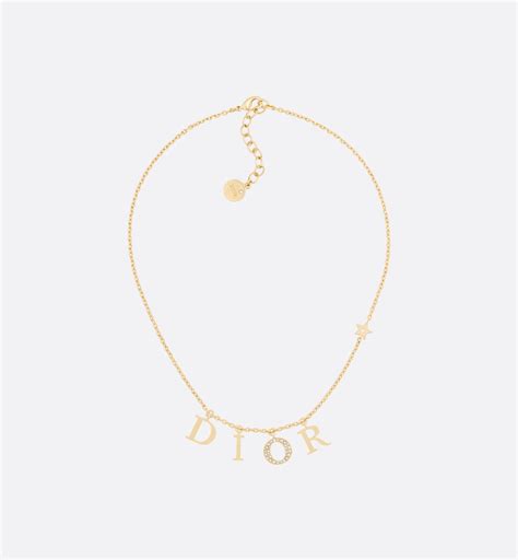 necklace that says Dior